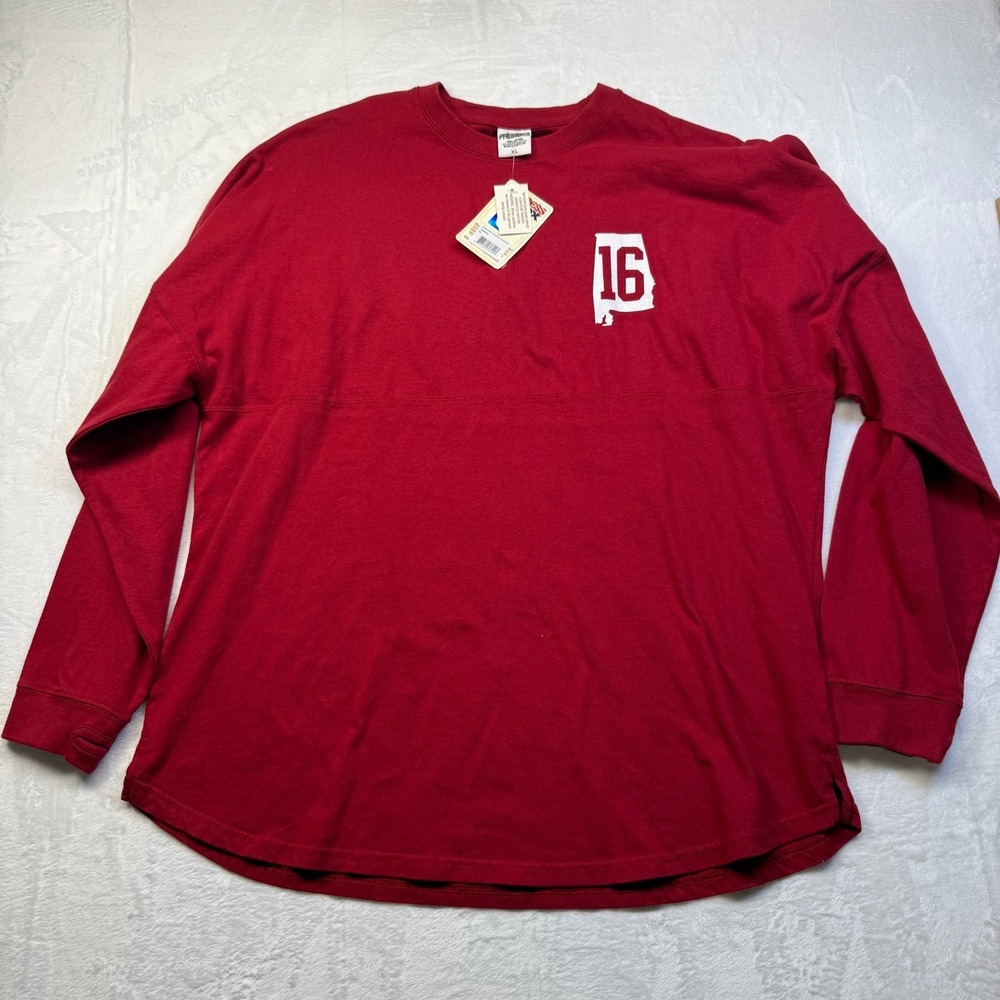 Women's Pressbox Alabama Crimson Tide 2015 National Champions Shirt Sz XL NWT